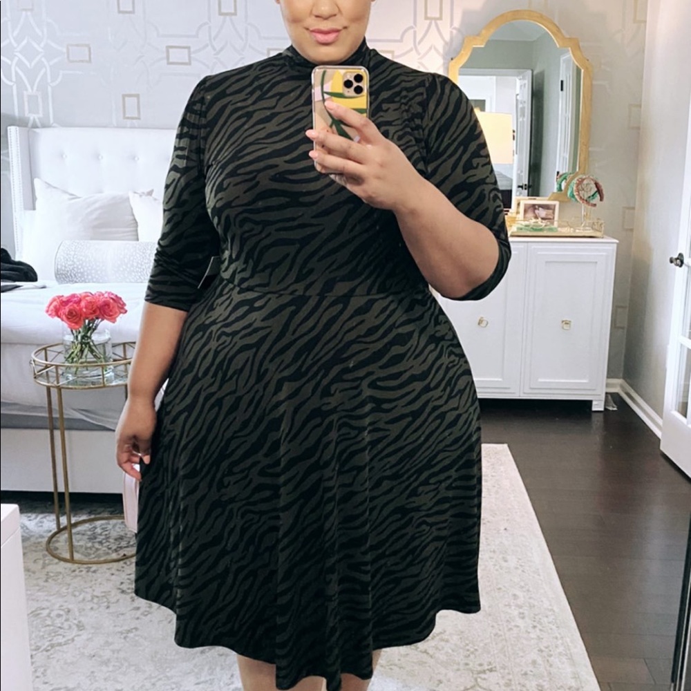 Eloquii Elements Zebra Print Dress